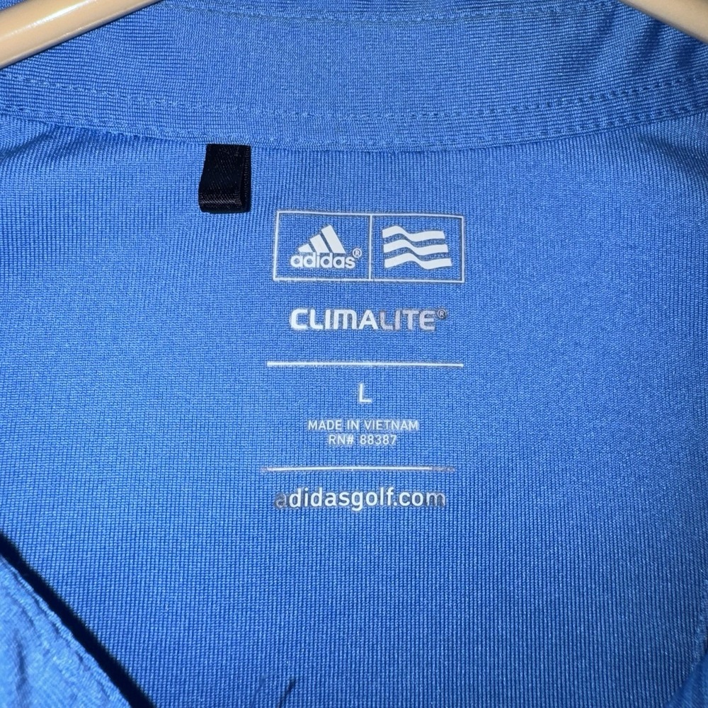 Men's Large adidas Climalite Chiquita Classic Men's Golf Polo Blue Chiquita Logo - Picture 2 of 5